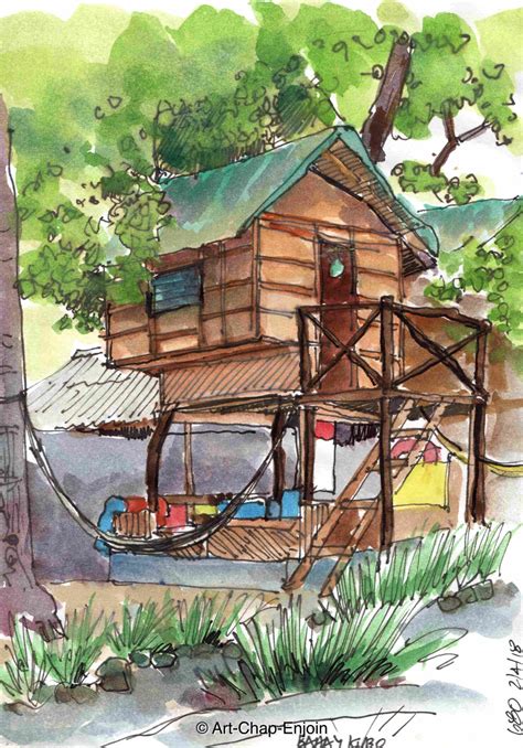 bahay kubo drawing